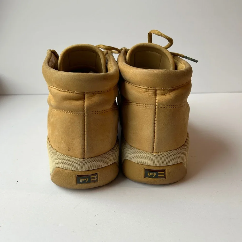 Phat Farm Moc Toe Boots Mens 10.5 Tan Leather Mid Top Chukka Street Work PF0019M